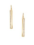 Vince Camuto Goldtone And Cubic Zirconia Pave Linear Earrings