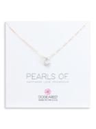 Dogeared 14k Gold Pearls Of Happiness, Love And Friendship Pendant Necklace