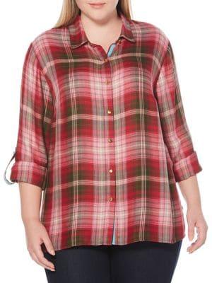 Rafaella Plus Plaid Button-down Shirt