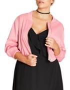 City Chic Plus Cropped Bomber Jacket