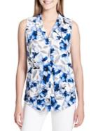 Calvin Klein Floral Hi-lo Blouse