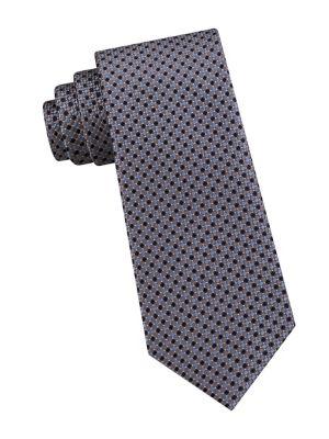 Tommy Hilfiger Geometric-print Silk Tie