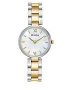 Bulova Ladies' Classic Analog Two-tone Stainless Steel & Mother-of-pearl Watch