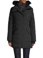 Guess Quilted Bib & Faux Fur-trimmed Hooded Anorak