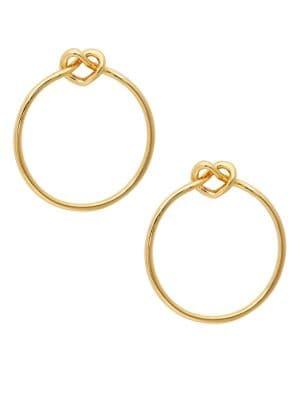 Kate Spade New York Goldplated Loves Me Knot Hoop Earrings