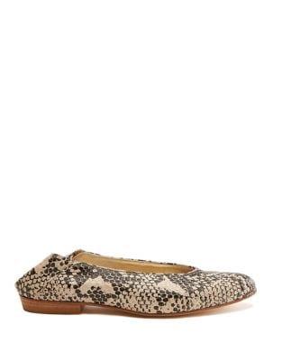 Anne Klein Collection Tillary Snake Print Leather Flats