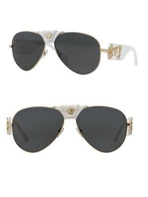 Versace 62mm Pilot Sunglasses