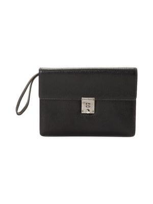 Salvatore Ferragamo Textured Leather Clutch