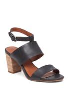 Lucky Brand Jodalee Stacked Heel Leather Sandals