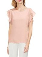 Vince Camuto Gilded Rose Ruffled Metallic Blouse