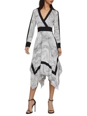 Bcbgmaxazria Handkerchief Faux Wrap Dress