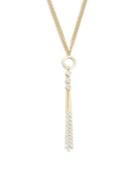 Nadri Goldtone & Crystal Y-necklace