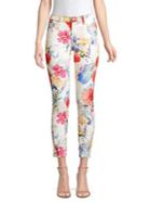 7 For All Mankind The Ankle Skinny Floral Print Jeans