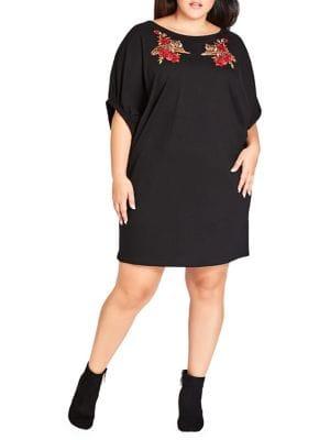 City Chic Plus Crouching Tiger Cotton Dress