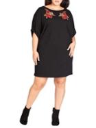 City Chic Plus Crouching Tiger Cotton Dress