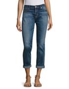 Hudson Jeans Riley Rolled Cropped Straight-leg Jeans