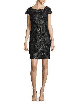 Calvin Klein Sequin Cap Sleeve Dress