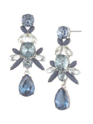 Givenchy Rhodium-plated And Glass Stone Cluster Linear Earrings