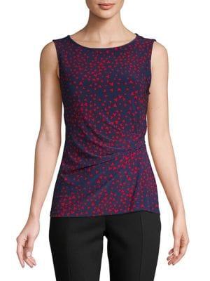 Anne Klein Heart Print Design Top