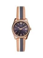 Fossil Scarlette Mini Stainless Steel & Leather-strap Watch