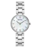 Bulova Ladies' Classic Analog Stainless Steel & Mother-of-pearl Watch