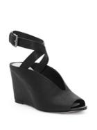 1.state Felidia Leather Ankle-strap Wedge Sandals