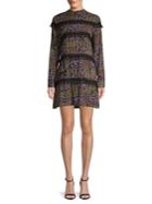 Molly Bracken Printed Lace-trimmed Dress