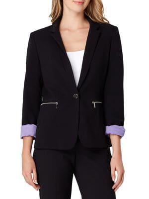 Tahari Arthur S. Levine Rolled Cuff Blazer