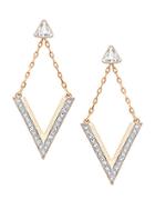 Swarovski Delta Crystal Stud And Drop Earrings Set