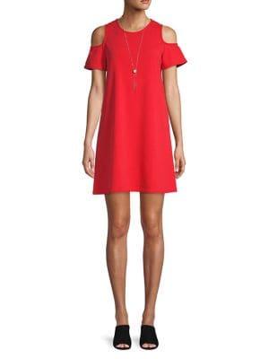 Quiz Cold Shoulder Shift Dress