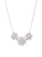 Nina Oleander Crystal Geometric Floral Pendant Necklace
