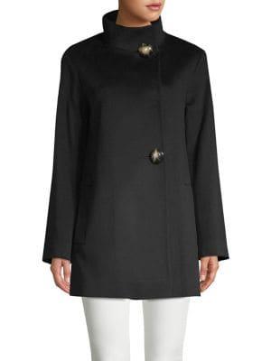 Fleurette Two-button Stand-collar Loro Piana Wool Coat