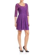 Betsey Johnson Lace Fit-and-flare Dress