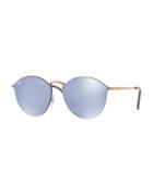 Ray-ban Rb3574 59mm Blaze Mirrored Round Sunglasses