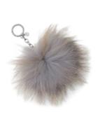 Michael Michael Kors Silver Fox Fur Pom Bag Charm