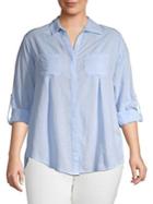 Lord And Taylor Separates Plus Button-down Blouse