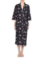 Claudel Three-quarter Sleeves Floral Kimono