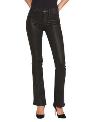Hudson Jeans Barbara High-rise Coated Bootcut Jeans
