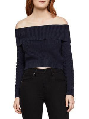 Bcbgeneration Off-the-shoulder Cable Sweater