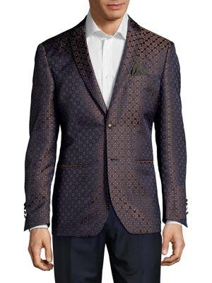 Tallia Orange Medallion Sportcoat