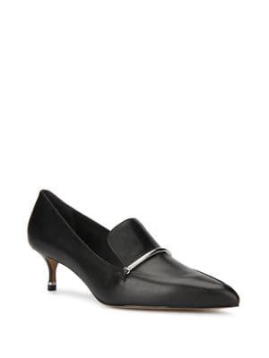 Kenneth Cole New York Shea Bar Kitten Heel Leather Pumps