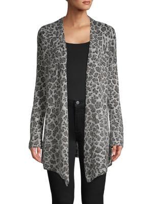 Ply Cashmere Animal-print Cashmere Cardigan