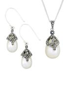 Lord & Taylor Pear Teardrop Earrings And Pendant Necklace Set