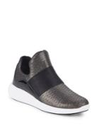 Donna Karan Cory Strap-trim Mesh-knit Sneakers