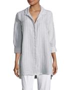 Foxcroft Striped Button-front Shirt