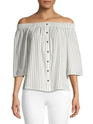 Vero Moda Striped Off-the-shoulder Top