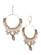 Lonna & Lilly Goldtone And Glass Stone Beaded Chandelier Earrings