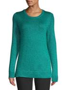 Lord & Taylor Shiny Long Sleeve Top