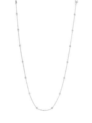 Morris & David 0.5 Tcw Diamond And 14k White Gold Chain Necklace