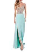 Glamour By Terani Couture Sleeveless Beaded Gown